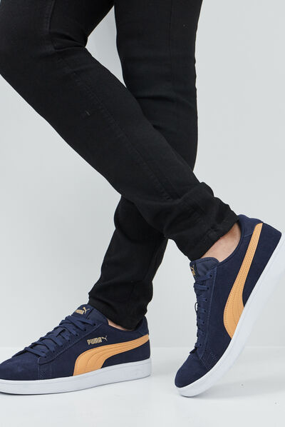 Tennis à lacets Puma Smash bleu marine homme