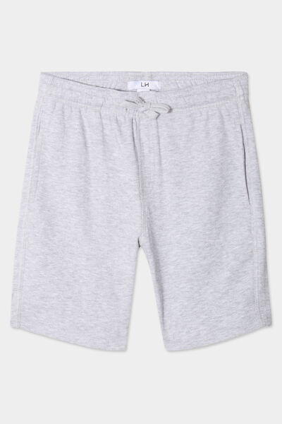 Short jogging droit taille &eacute;lastiqu&eacute;e gris gar&ccedil;on