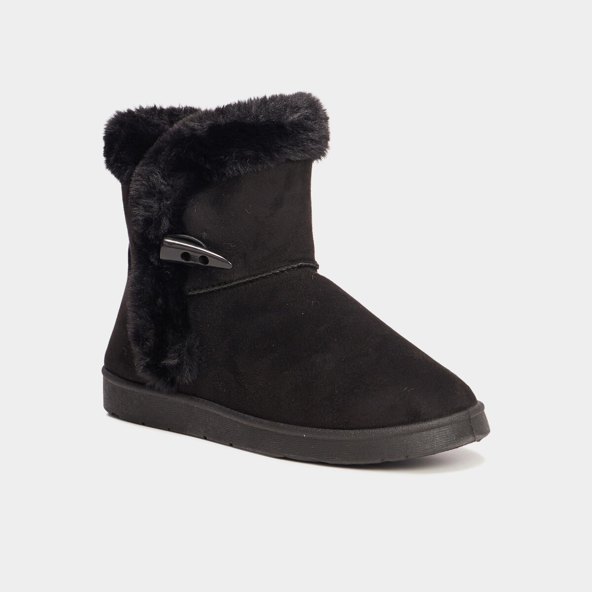 Bottines fourr&eacute;es noir femme