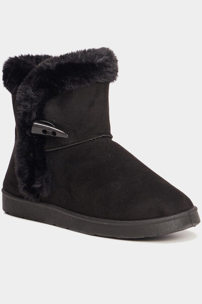 Bottines fourr&eacute;es noir femme