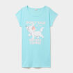 Chemise de nuit courte Aristochats Marie bleu turquoise femme grande taille