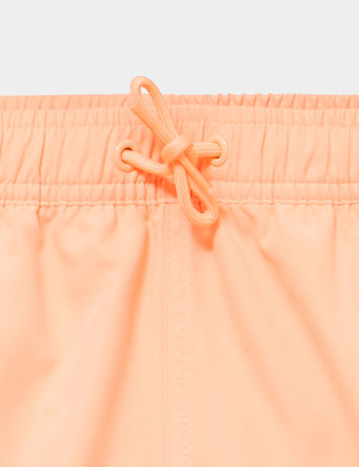 Short de bain taille &eacute;lastiqu&eacute;e orange clair gar&ccedil;on