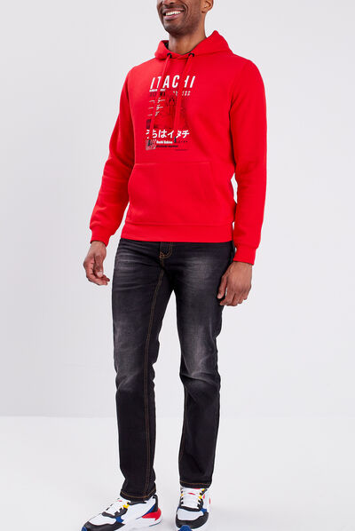 Sweat à capuche hoodie Itachi Naruto rouge homme