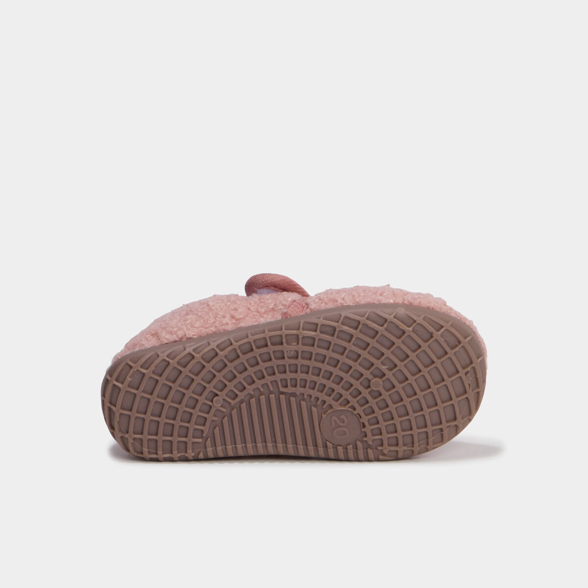 Chaussons effet bouclette rose b&eacute;b&eacute; fille
