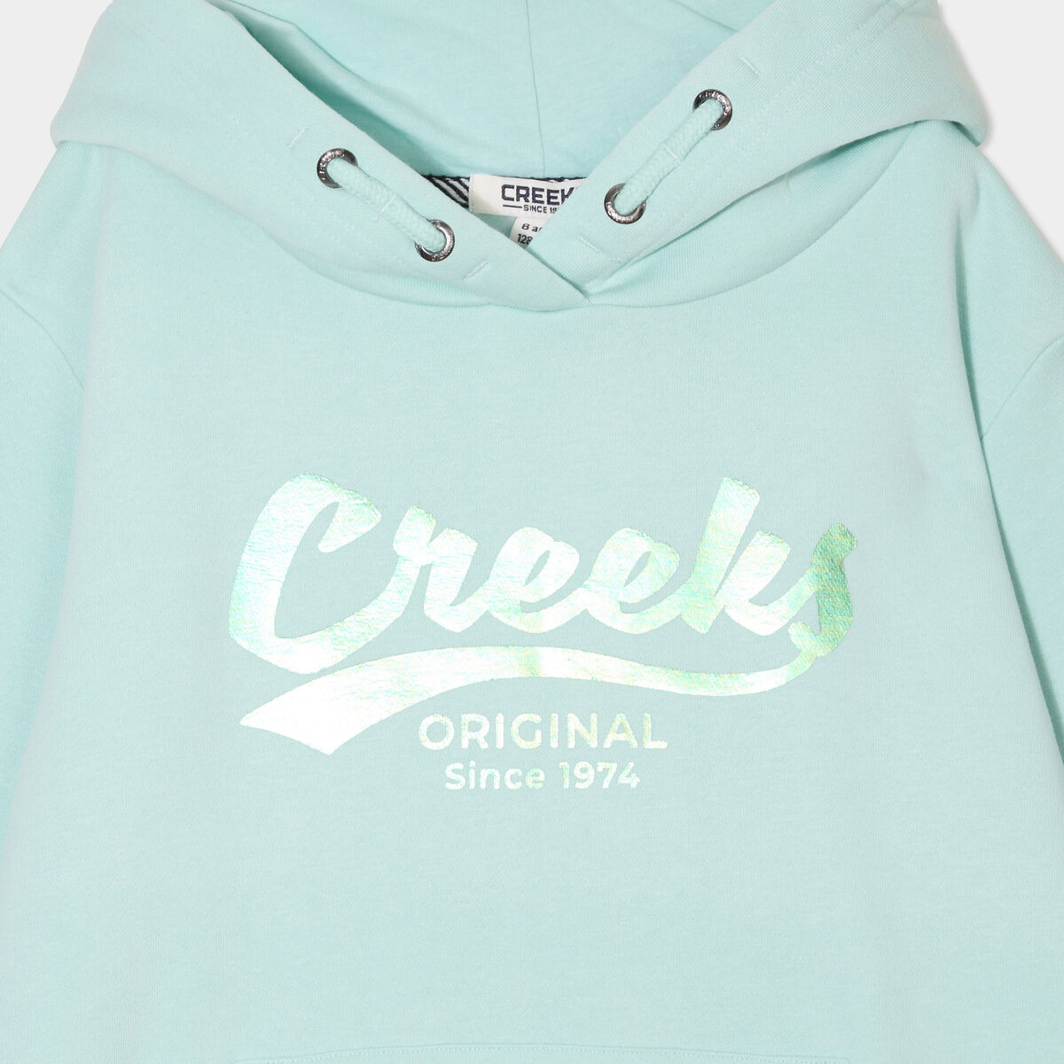 Sweat à capuche hoodie à logo Creeks vert pastel fille