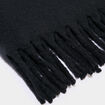 &Eacute;charpe &agrave; franges noir femme
