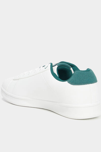 Baskets &agrave; lacets vert homme