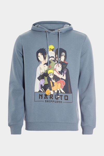 Sweat à capuche hoodie Naruto bleu homme