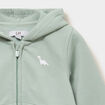 Sweat zipp&eacute; &agrave; capuche vert pastel b&eacute;b&eacute; gar&ccedil;on