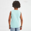 Débardeur sans manches coton bleu turquoise garçon