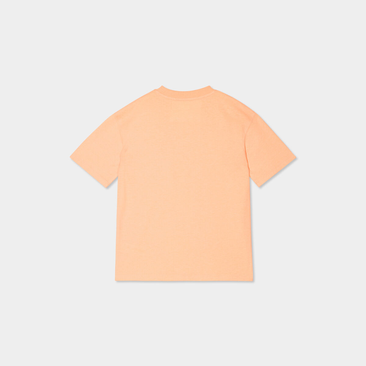 T-shirt oversize 1 poche manches courtes orange fluo garçon