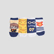 Lot 4 chaussettes Harry Potter jaune moutarde bébé garçon