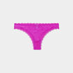 Tanga en dentelle doublure coton violet femme