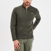 T-shirt col camionneur Trappeur vert kaki homme