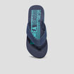 Tongs brides en jean bleu homme