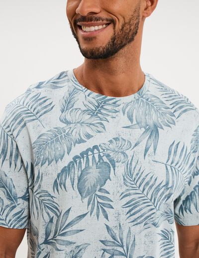 T-shirt manches courtes col rond gris homme