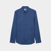 Chemise effet stretch manches longues bleu foncé homme