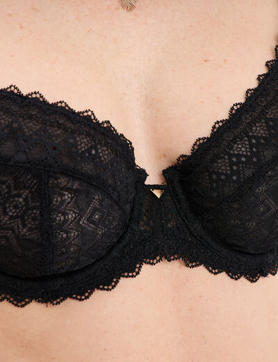 Soutien-gorge emboîtant dentelle noir femme