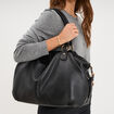 Sac &agrave; main avec bandouli&egrave;re amovible noir femme