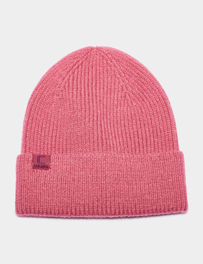 Bonnet tricoté Creeks rose framboise fille