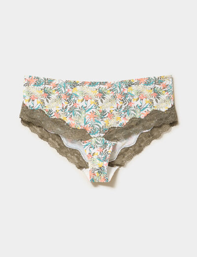 Shorty microfibre blanc femme grande taille