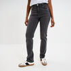 Jeans regular 5 poches coton Creeks denim gris femme