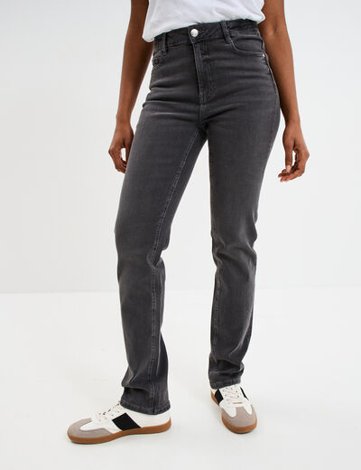 Jeans regular 5 poches coton Creeks denim gris femme