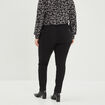 Jeans slim taille haute 5 poches denim noir femme grande taille
