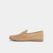 Mocassins en cuir daim sable homme