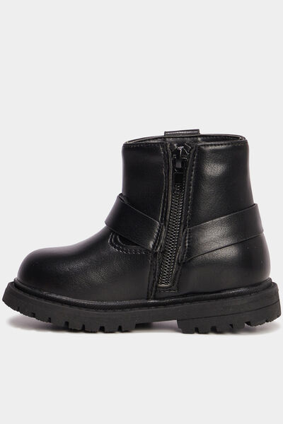 Bottines crant&eacute;es avec boucles Liberto noir b&eacute;b&eacute; fille