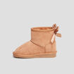 Bottines fourr&eacute;es avec noeud camel fille