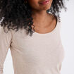T-shirt à manches longues beige femme