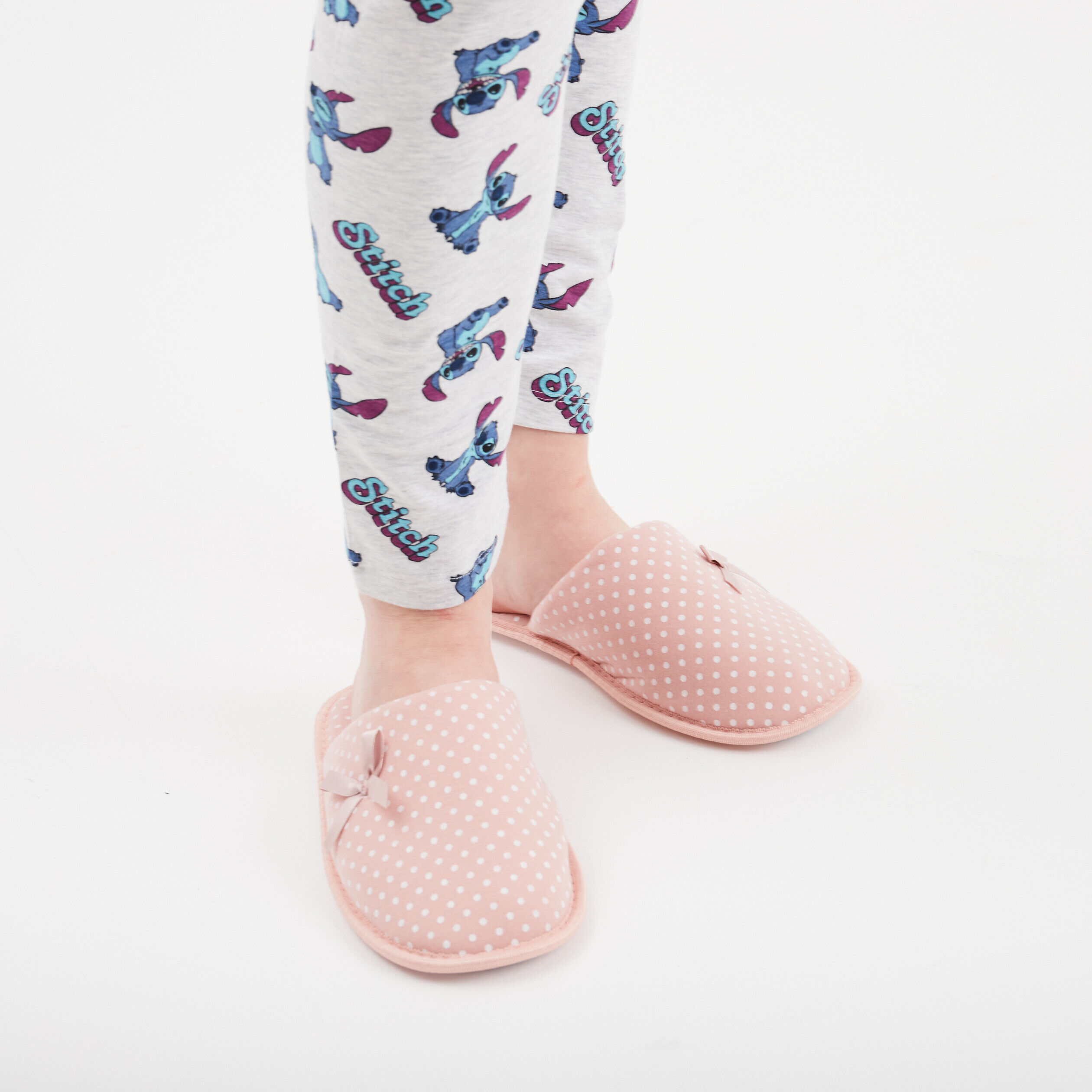 Chaussons mules rose femme LH