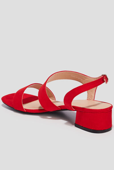 Sandales à talons rouge femme