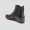 Bottines en cuir noir femme