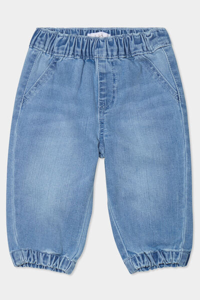 Jeans jogger bas &eacute;lastiqu&eacute; coton denim bleach b&eacute;b&eacute; gar&ccedil;on