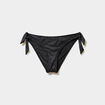 Bas de maillot de bain m&eacute;tallis&eacute; noir femme