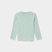 T-shirt manches longues coton vert pastel gar&ccedil;on