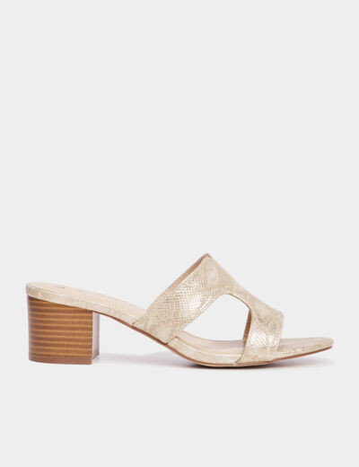 Mules à talons multicolore femme
