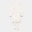 Ensemble robe et collants blanc b&eacute;b&eacute; fille