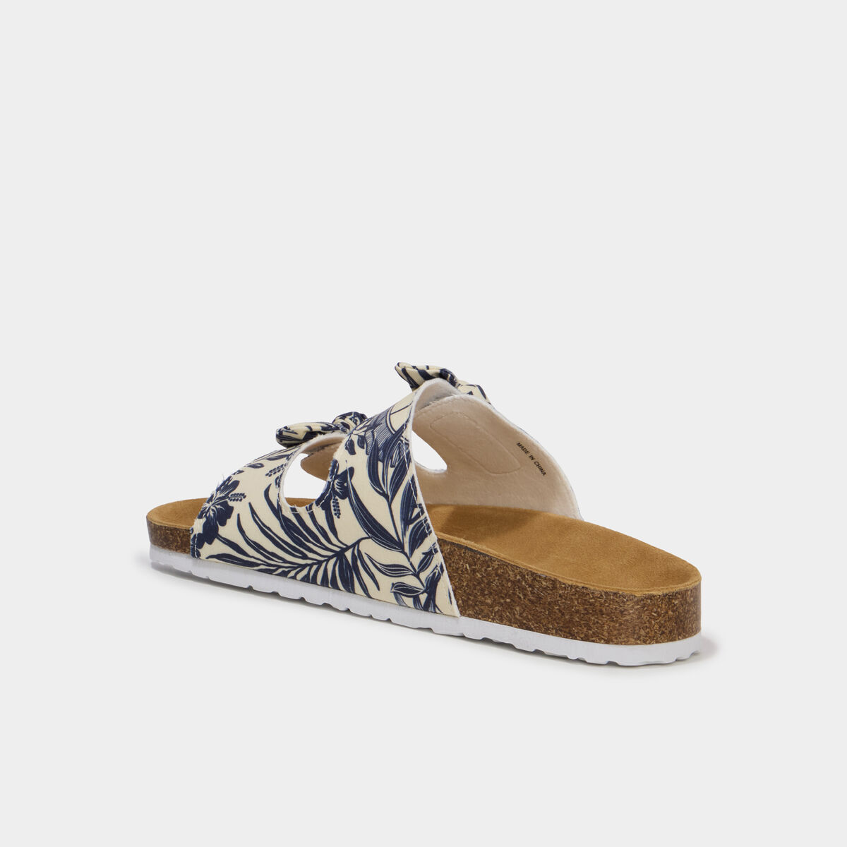 Mules brides &agrave; scratchs bleu femme