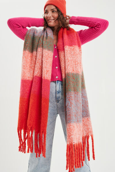 Écharpe multicolore femme