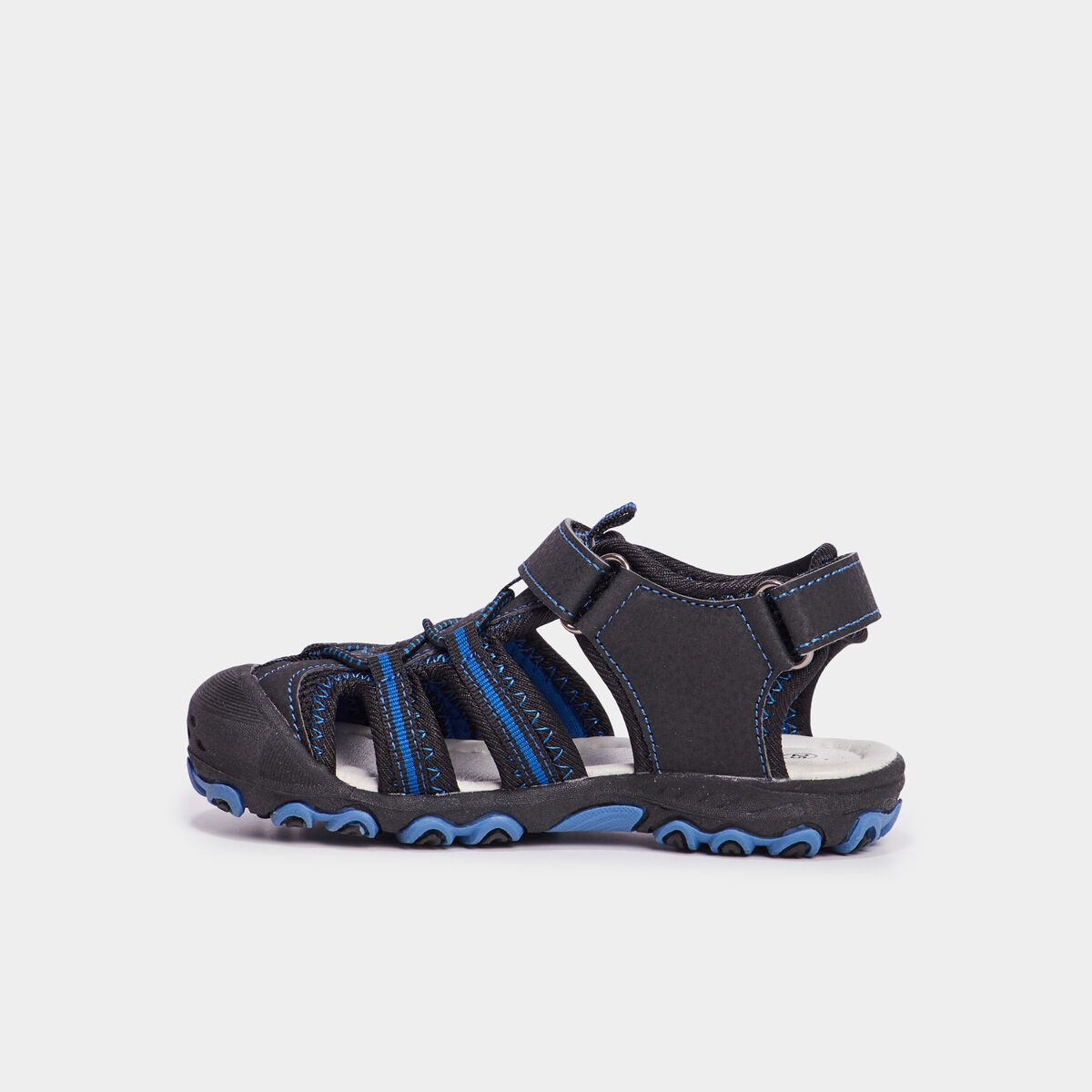 Sandales &agrave; scratchs avec bout renforc&eacute; bleu gar&ccedil;on