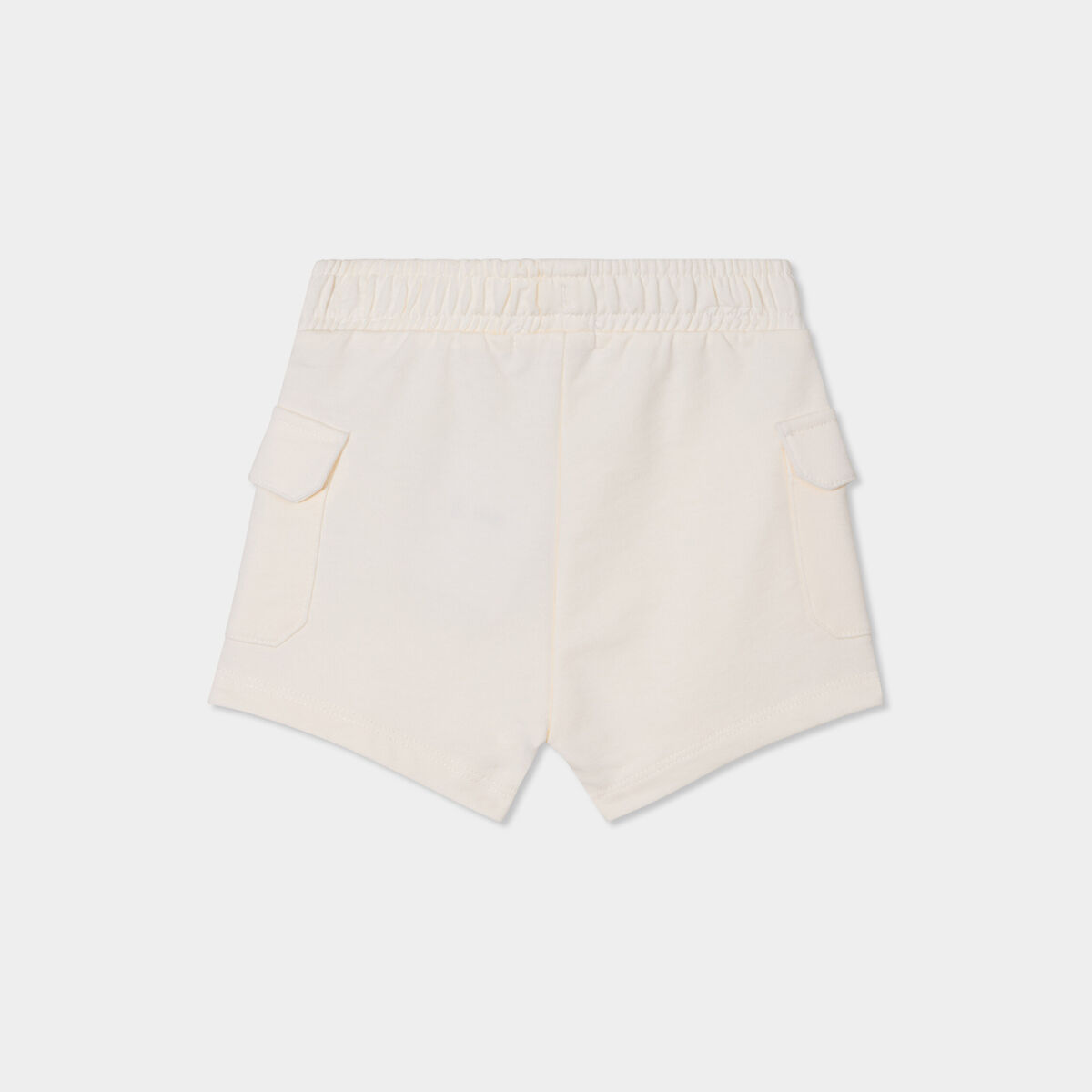 Short avec poches c&ocirc;t&eacute;s ecru b&eacute;b&eacute; gar&ccedil;on