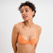 Soutien-gorge corbeille paddé dentelle orange femme