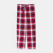 Pantalon de pyjama en coton ajusable rouge femme