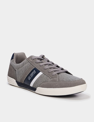 Tennis basses en toile Lee Cooper gris homme