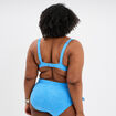 Haut de maillot de bain avec fronces bleu femme grande taille