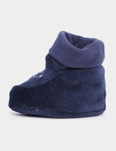Chaussons d'intérieur bleu marine bébé garçon