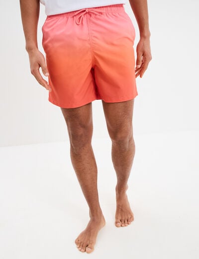 Short de bain orange homme